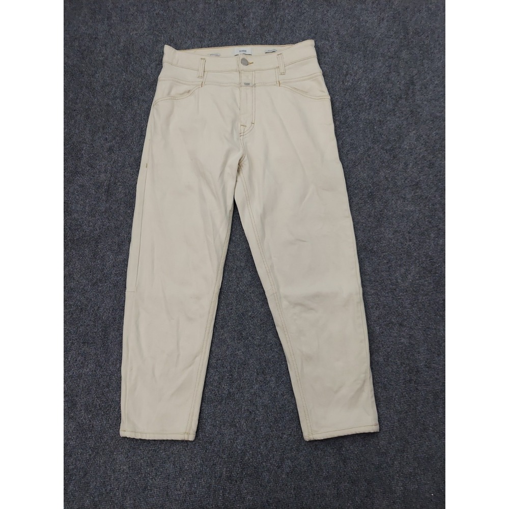 Closed Jeans Womens 26 Beige Cream Organic Cotton Tapered‎ Made Italy